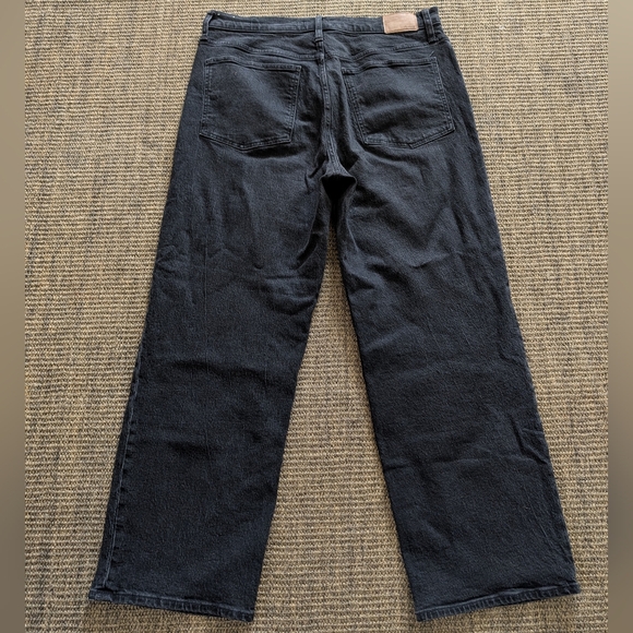 Madewell The Perfect Vintage Wide Leg Jean Women's 32 Black Jeans Denim Cotton - Picture 9 of 9